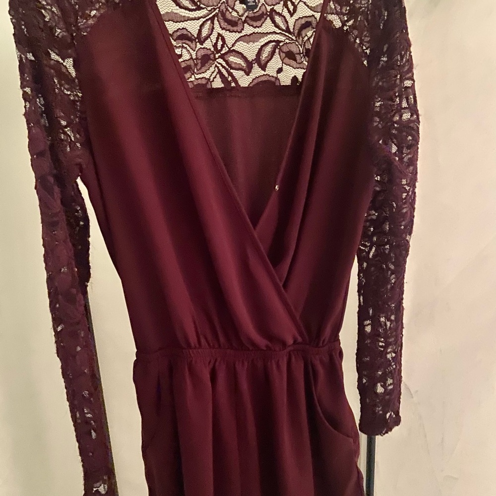 Burgundy / maroon romper